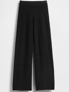 New GAP CashSoft Black Cotton-Blend High Rise Sweater Pants • Size Small